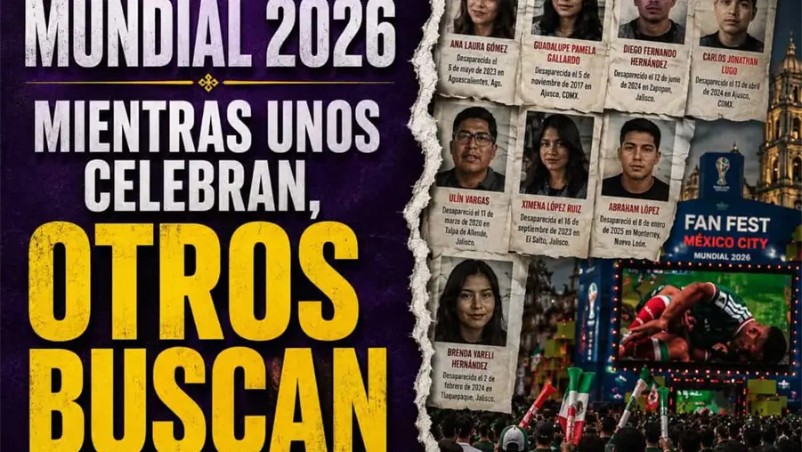 Familias buscadoras visibilizan desapariciones durante el Mundial