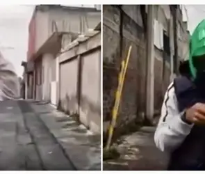 Pasajero asalta a motociclista al terminar el viaje y todo qued&oacute; grabado por la c&aacute;mara de su casco