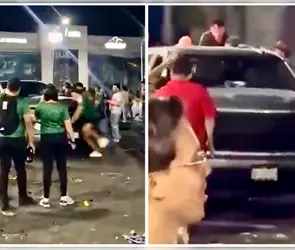 Conductor ebrio atropella a aficionados que celebraban triunfo de M&eacute;xico y trat&oacute; de escapar