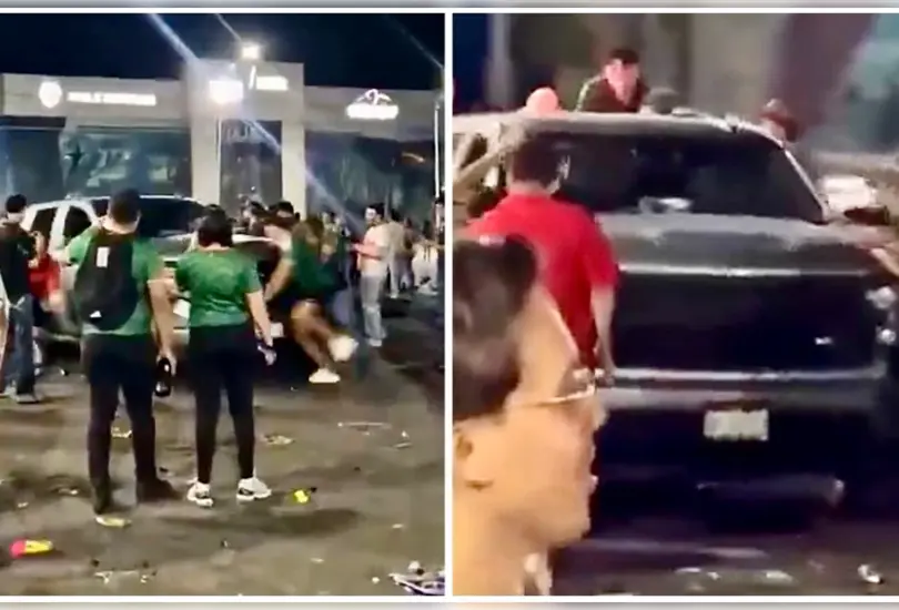 Conductor ebrio atropella a aficionados que celebraban triunfo de M&eacute;xico y trat&oacute; de escapar