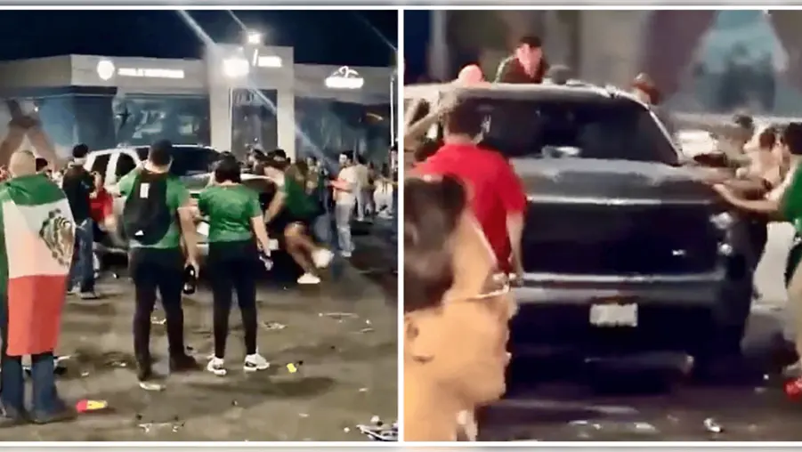 Conductor ebrio atropella a aficionados que celebraban triunfo de M&eacute;xico y trat&oacute; de escapar