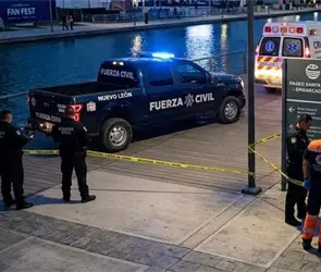 Hallan cuerpo flotando en Paseo Santa Luc&iacute;a, en pleno Fan Fest Monterrey