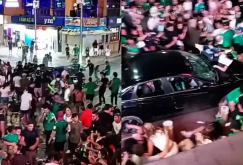 El incidente ocurri&oacute; durante celebraciones por el triunfo de la Selecci&oacute;n Mexicana en la avenida L&aacute;zaro C&aacute;rdenas.