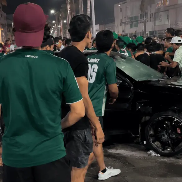 Difunden nuevo video del atropellamiento masivo en Cabo San Lucas tras triunfo de M&eacute;xico