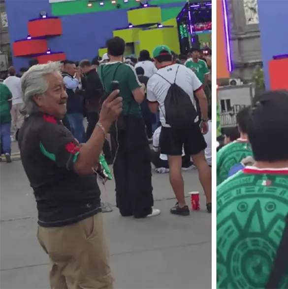 AT&T busca a se&ntilde;or que fue visto en el Fan Fest grabando con un celular econ&oacute;mico