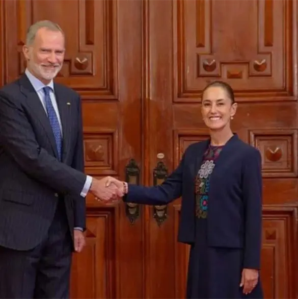 Sheinbaum recibe al Rey Felipe VI de Espa&ntilde;a en Palacio Nacional; rompen el hielo tras 7 a&ntilde;os de distanciamiento