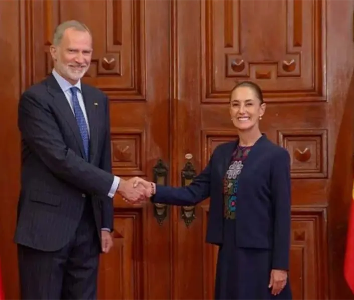 Sheinbaum recibe al Rey Felipe VI de Espa&ntilde;a en Palacio Nacional; rompen el hielo tras 7 a&ntilde;os de distanciamiento