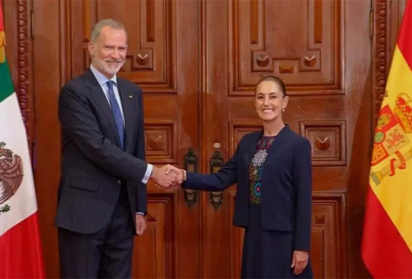 Sheinbaum y el rey Felipe VI sostuvieron una reuni&oacute;n privada en Palacio Nacional para fortalecer el di&aacute;logo entre M&eacute;xico y Espa&ntilde;a.