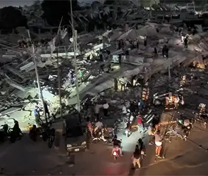 Momentos de terror: as&iacute; fue la r&eacute;plica que desat&oacute; el p&aacute;nico entre rescatistas en Venezuela