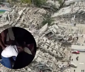 Mujer da a luz entre los escombros tras los terremotos en Venezuela