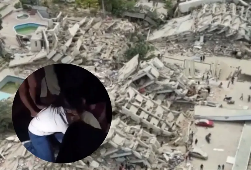 Mujer da a luz entre los escombros tras los terremotos en Venezuela