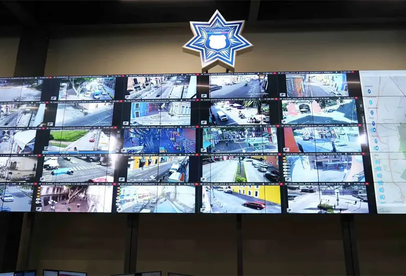 Supervisan funcionamiento de c&aacute;maras y avances del programa Puebla 360 en la ciudad.