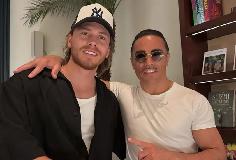 Aldo de Nigris con Salt Bae