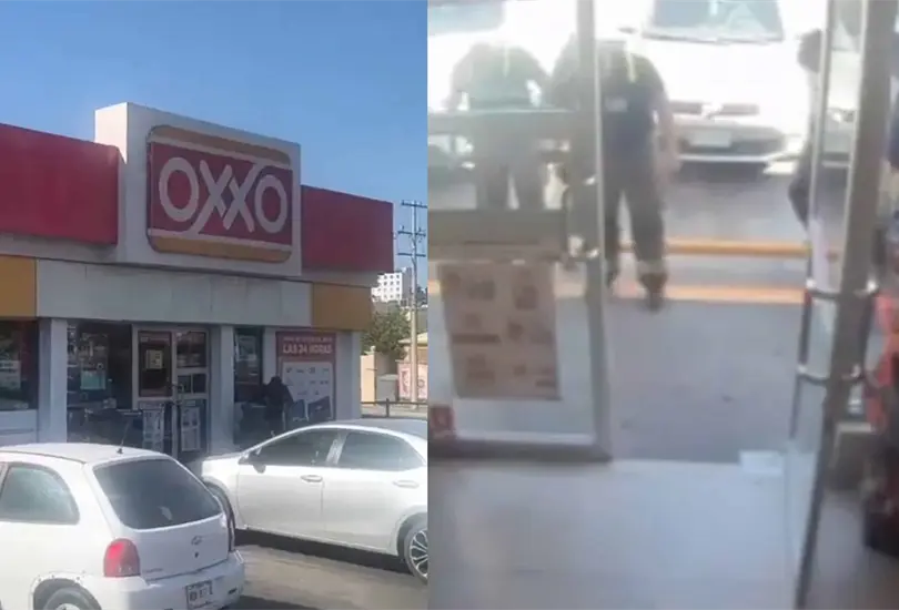 Sucursal de Oxxo en Hermosillo donde bomberos denunciaron que se les neg&oacute; el acceso tras atender un incendio.