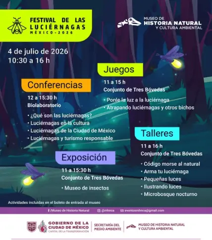 El evento se realizará el próximo 4 de julio, de 10:30 a 16:00 horas, dentro del museo ubicado en el Bosque de Chapultepec. Todas las actividades estarán incluidas con el boleto de acceso, cuyo costo será de 39 pesos para adultos y 19 pesos para niñas y niños de entre 3 y 12 años. RRSS.