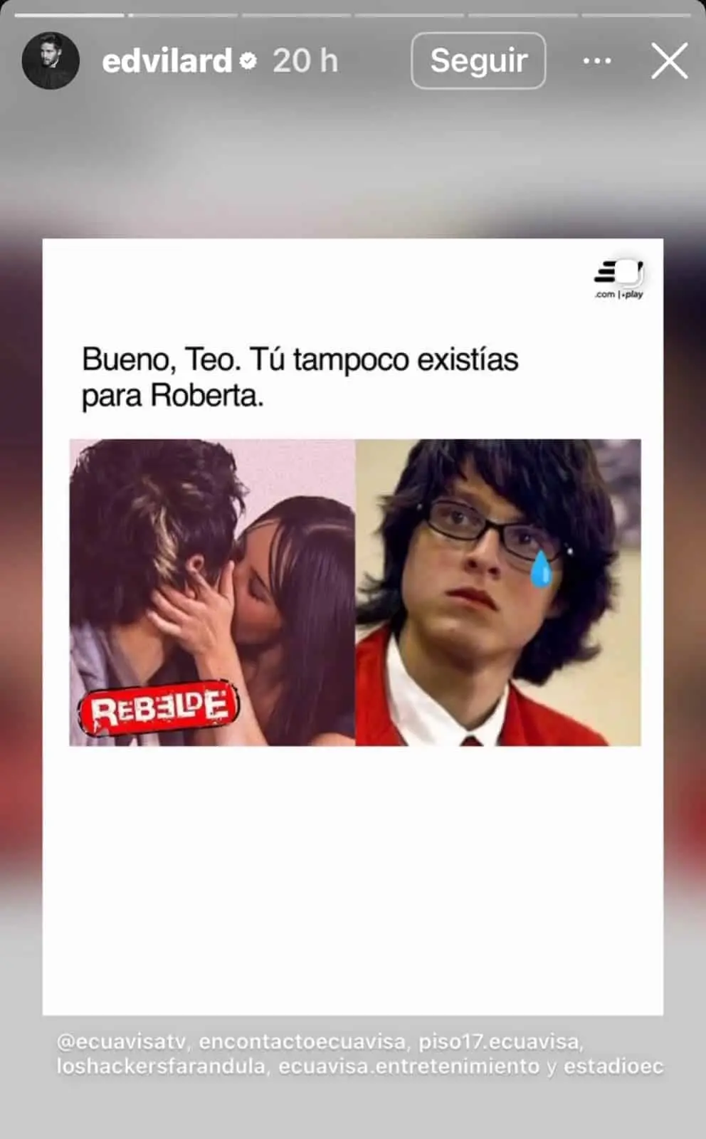 Eddy Vilard se ríe de las críticas Redes sociales