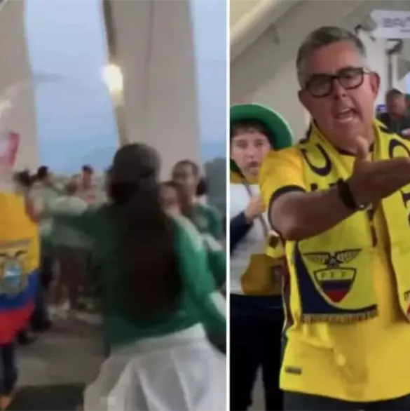 Redes estallan contra mexicana que lanz&oacute; cerveza a aficionados ecuatorianos en Estadio CDMX