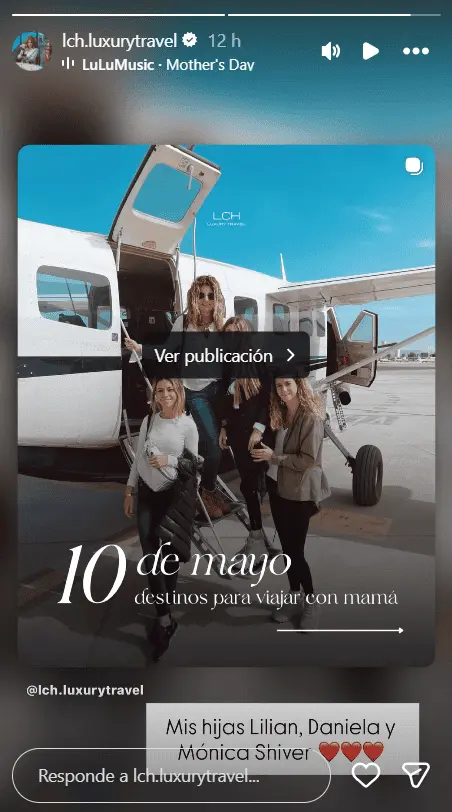 Letty Chomer compartió una foto con sus tres hijas. IG: lch.luxurytravel.