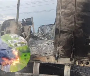 VIDEO capta la brutal explosi&oacute;n de pipa en Tlaxcala; hay un muerto y dos lesionados graves