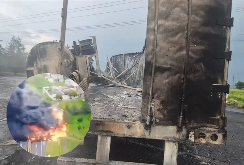 VIDEO capta la brutal explosión de pipa en Tlaxcala; hay un muerto y dos lesionados graves VIDEO capta la brutal explosión de pipa en Tlaxcala; hay un muerto y dos lesionados graves