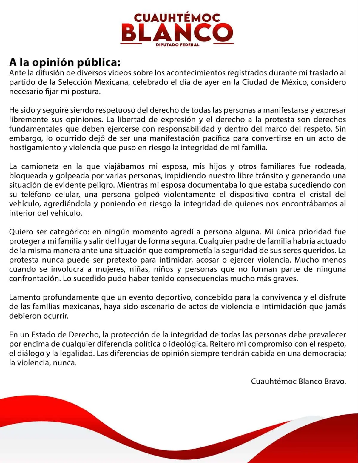 Comunicado Cuauhtémoc Blanco Especial