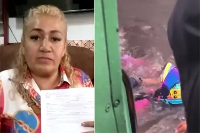 Pensé que me iba a cortar el pie: así fue el rescate de repartidora que quedó atrapada bajo su moto en inundación Pensé que me iba a cortar el pie: así fue el rescate de repartidora que quedó atrapada bajo su moto en inundación