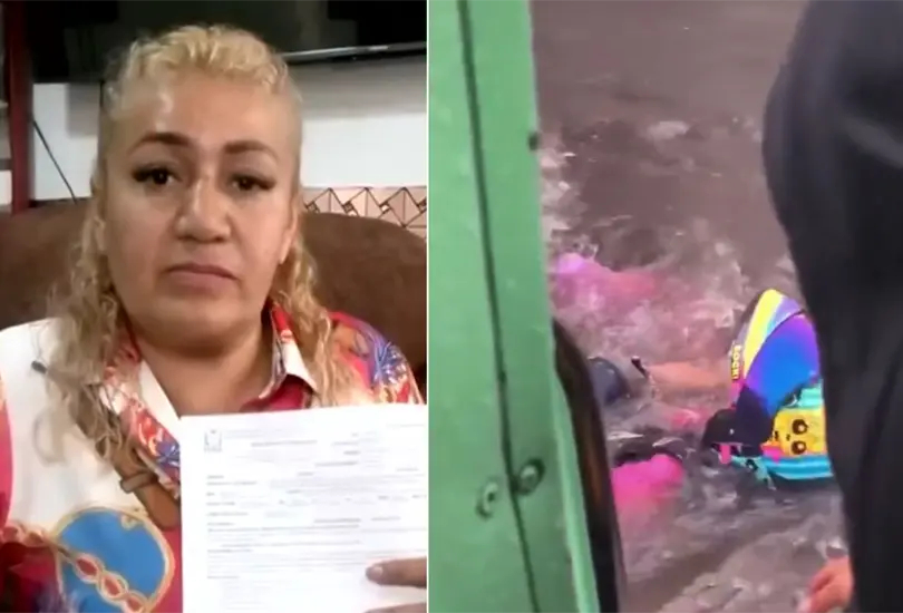Repartidora queda atrapada bajo su moto en inundación en la GAM Repartidora queda atrapada bajo su moto en inundación en la GAM