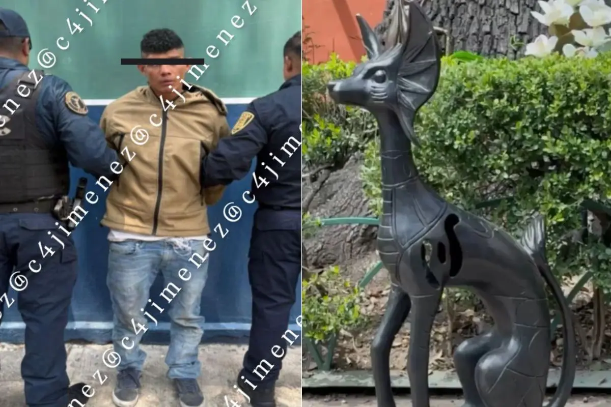  Cae ladrón de obra de Leonoa Carrington en Parroquia San Cosme 