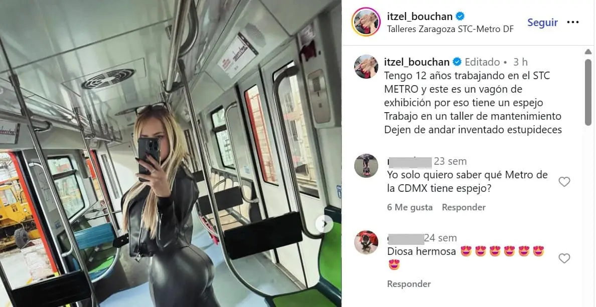 Itzel responde a críticas Instagram