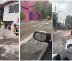 Lluvias colapsan el sur de la CDMX: Tlalpan registra inundaciones, autos varados y corrientes peligrosas 