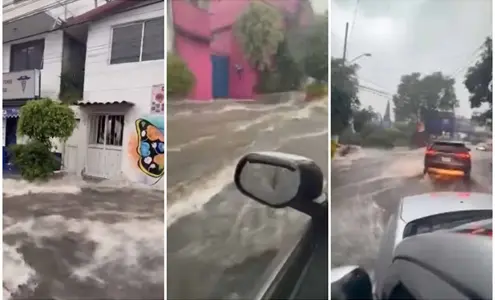 Lluvias colapsan el sur de la CDMX: Tlalpan registra inundaciones, autos varados y corrientes peligrosas Lluvias colapsan el sur de la CDMX: Tlalpan registra inundaciones, autos varados y corrientes peligrosas