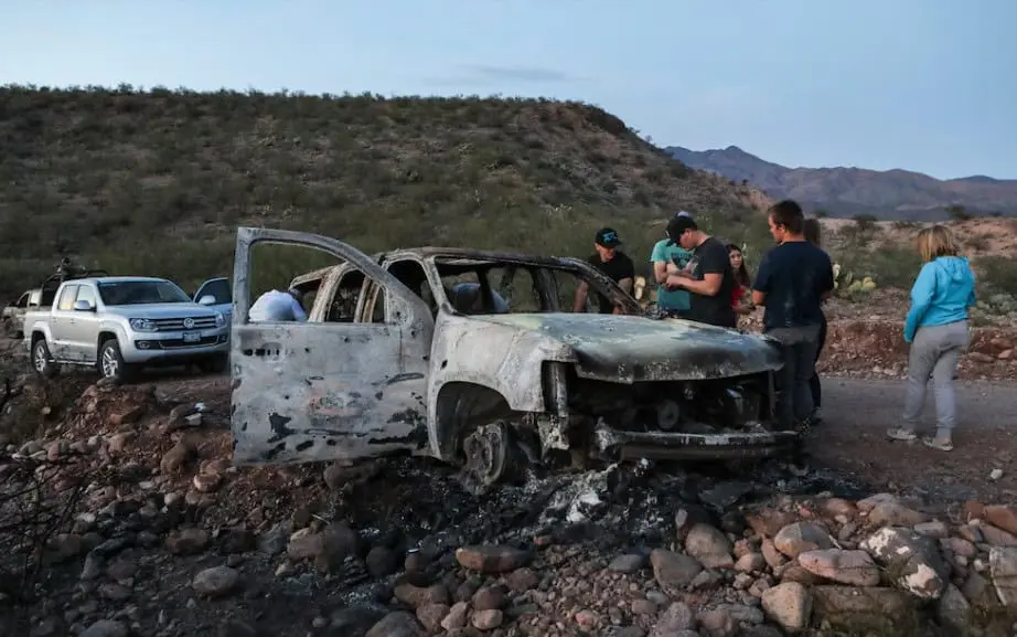 Ataque contra integrantes e la familia LeBarón a manos del Cártel de Sinaloa en 2019. Especial