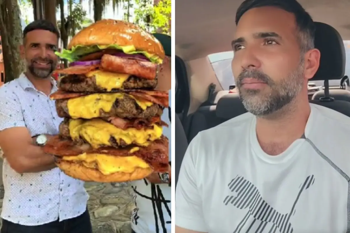  Hombre de la hamburguesa triple 