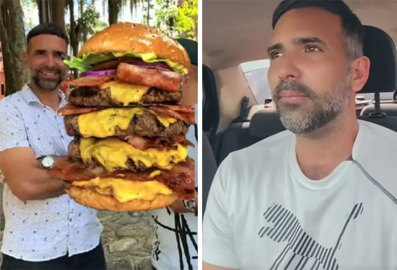 Hombre de la hamburguesa triple Hombre de la hamburguesa triple