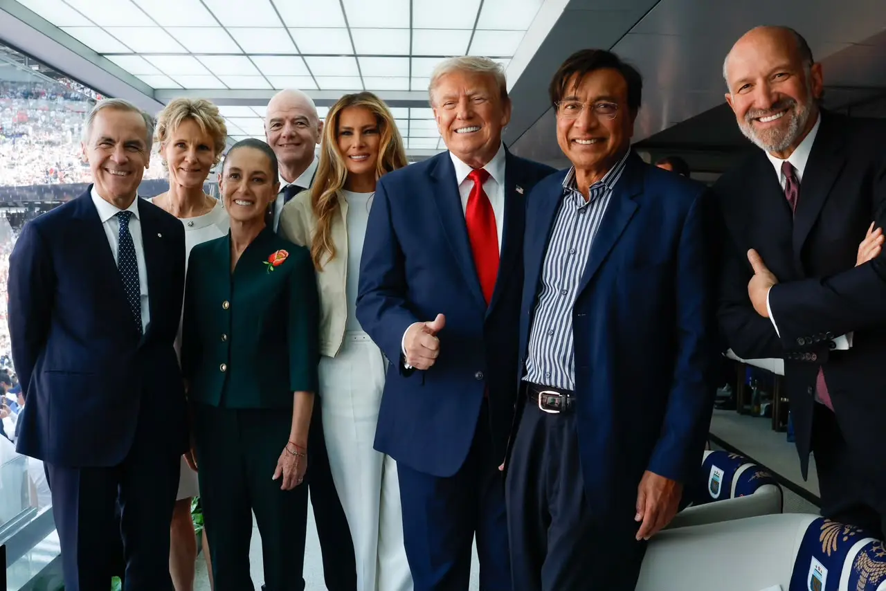  Así fue la aparición de Sheinbaum con Trump, Carney y los reyes de España en la final del Mundial 2026 