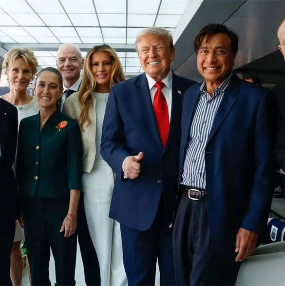 Así fue la aparición de Sheinbaum con Trump, Carney y los reyes de España en la final del Mundial 2026 Así fue la aparición de Sheinbaum con Trump, Carney y los reyes de España en la final del Mundial 2026