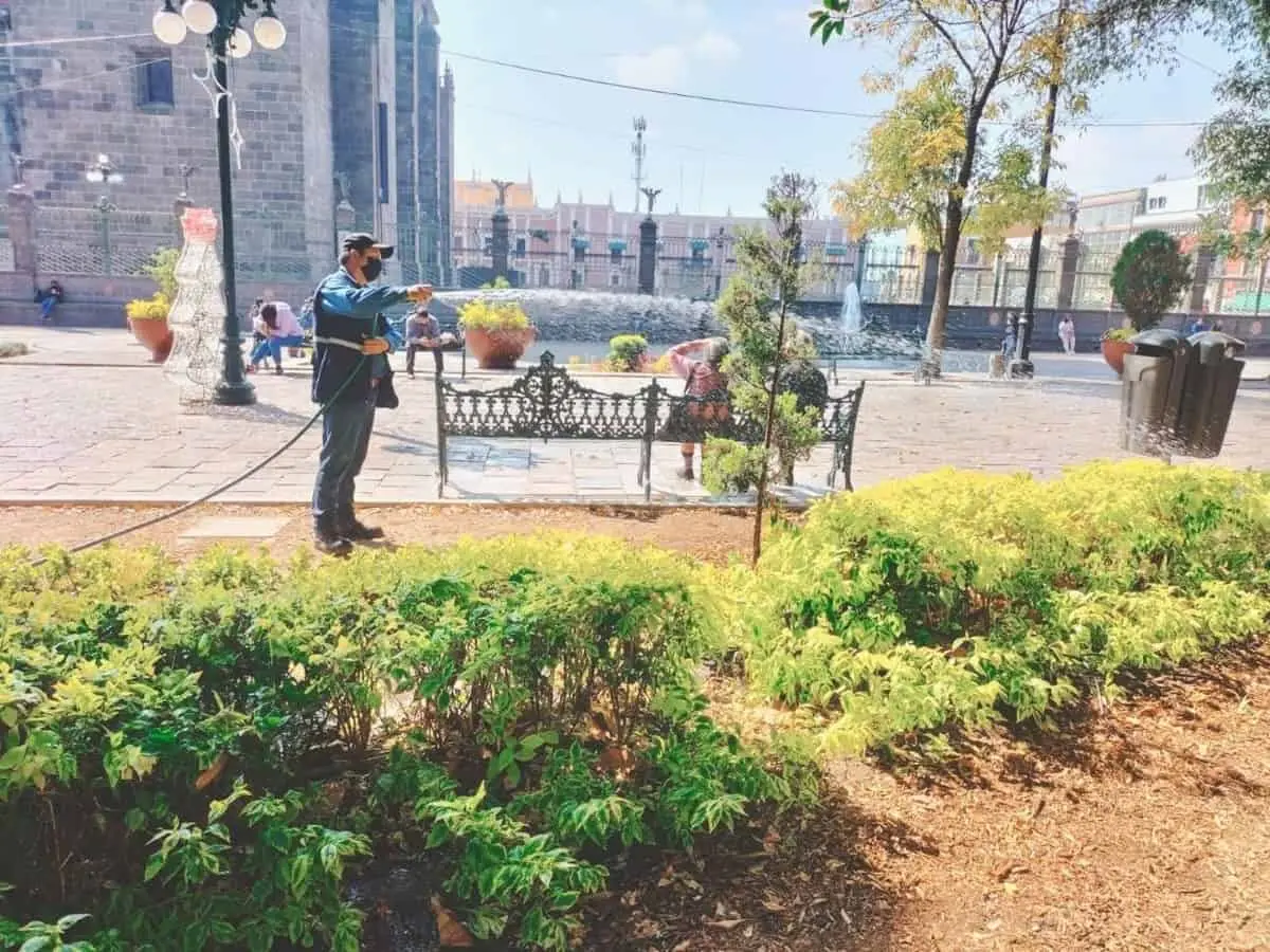 Gobierno de Puebla realiza trabajos de mantenimiento en el Parque Rómulo O'Farril. Gobierno de la Ciudad.
