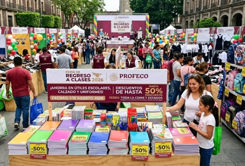 Si buscas ahorrar en el próximo ciclo escolar, la Feria de Regreso a Clases Profeco 2026 ofrecerá descuentos, promociones y servicios gratuitos para apoyar la economía de las familias.