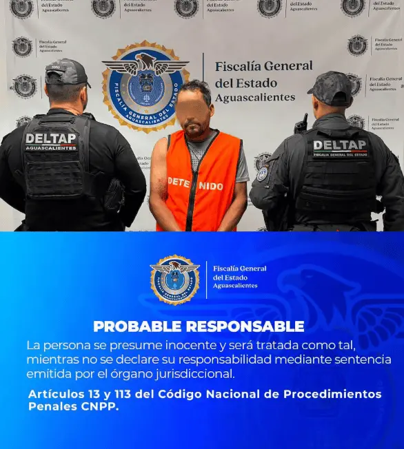 Pedro "N" había sido detenido días antes por el caso ocurrido el pasado 27 de julio en la comunidad de San Tadeo, en Calvillo, Aguascalientes. RRSS.