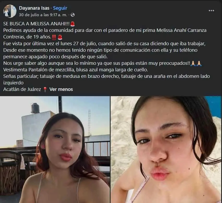 Melissa Anahí Carranza Especial