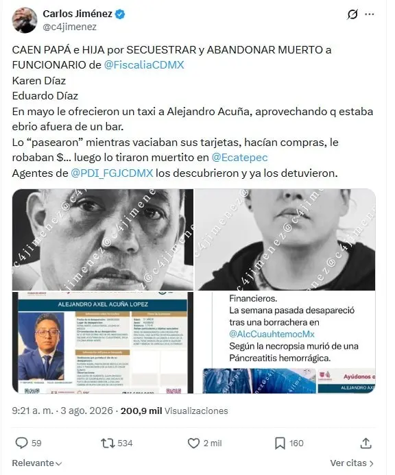 Así desapareció Alejandro Axel Acuña Especial