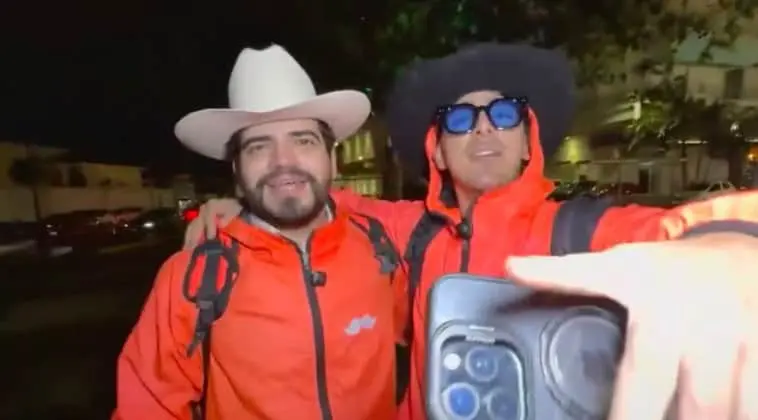 César Gastélum y Alejandro Fierro momentos antes del ataque. Especial