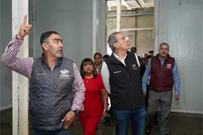 Rastro Municipal de Puebla: autoridades e introductores revisan operaci&oacute;n