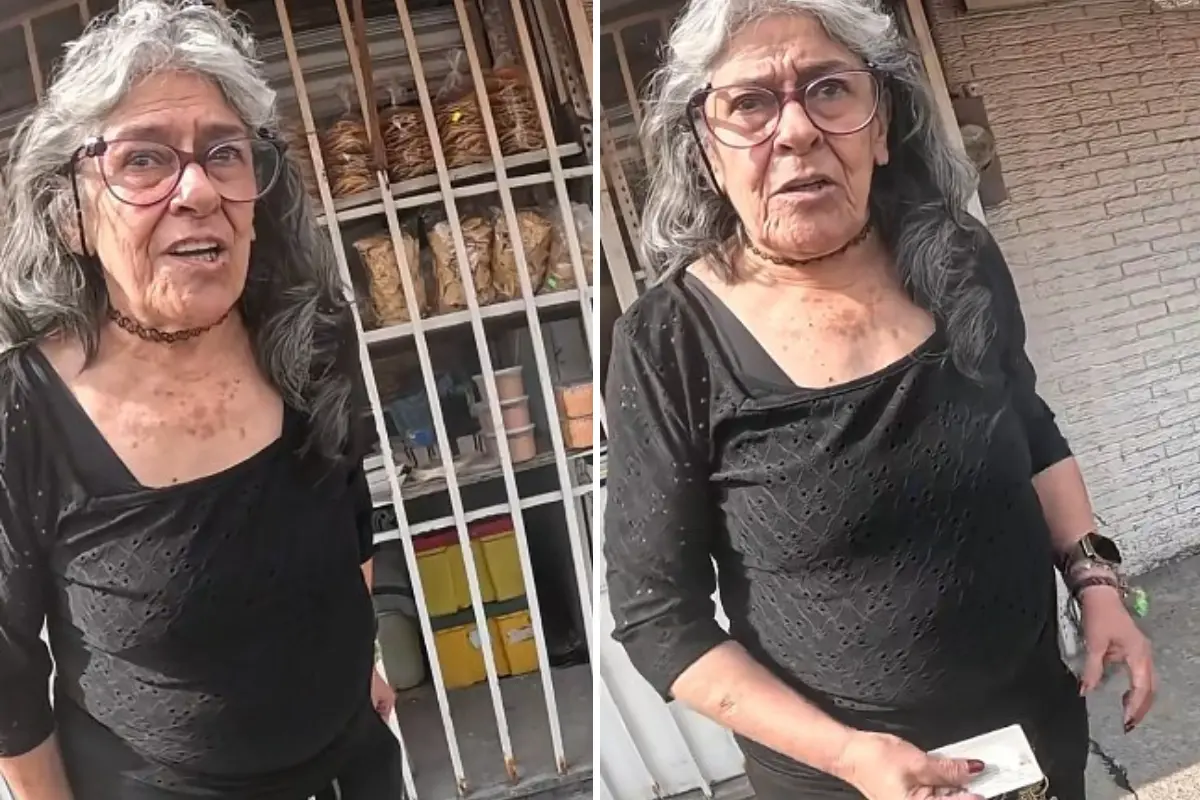  Adulta mayor pelea con repartidor 