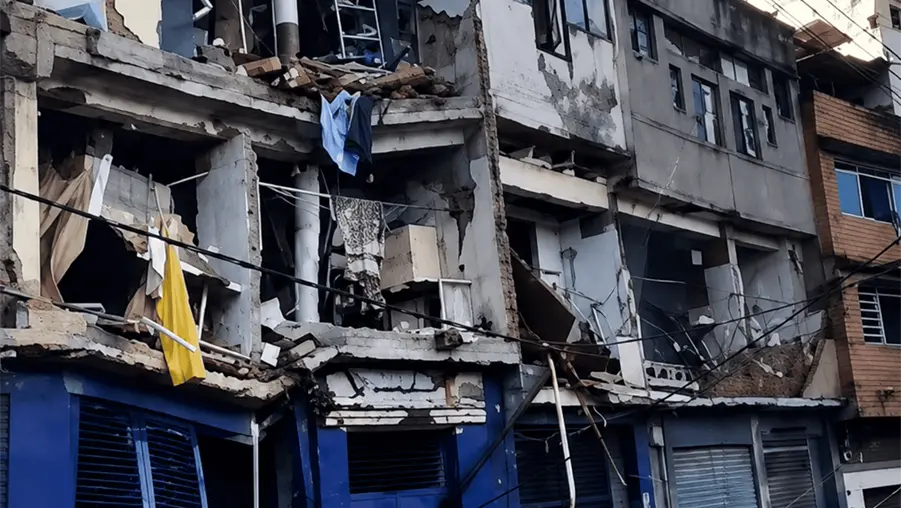 Momento exacto del sismo de 7.4 que sacudi&oacute; Colombia y dej&oacute; graves da&ntilde;os 