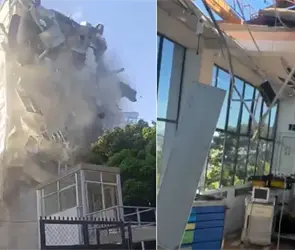 Hospital Universitario del Valle colapsa durante sismo en Colombia; reportan pacientes atrapados