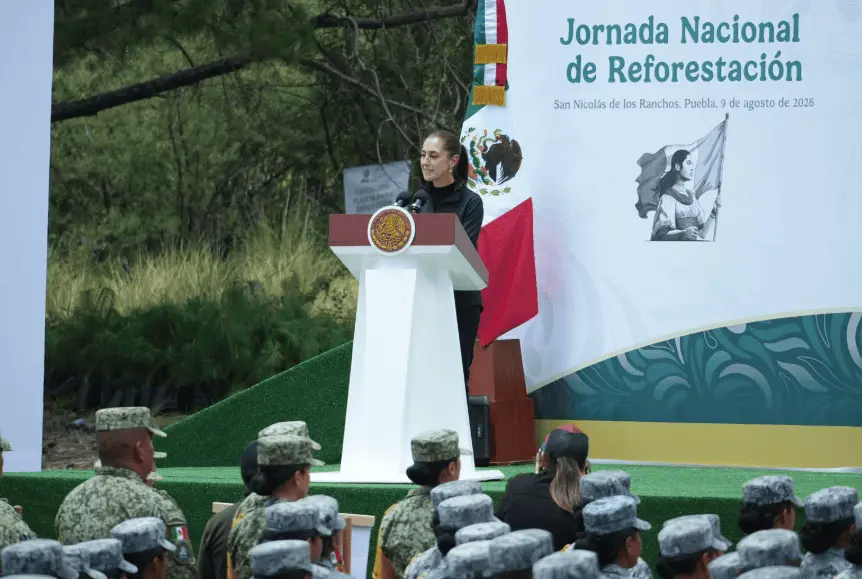 La jornada fue impulsada por Claudia Sheinbaum como parte de una estrategia de alcance nacional para fortalecer la restauración de áreas forestales. Gobierno del Estado.
