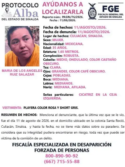 La alerta llegó a las autoridades durante la mañana mediante una denuncia anónima realizada al número 089. Fiscalía General del Estado de Sinaloa?.