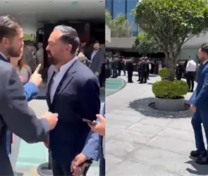 Arturo &Aacute;vila vs. Carlos Guti&eacute;rrez Mancilla: as&iacute; inici&oacute; pleito entre el morenista y el priista en el Patio del Federalismo | VIDEO