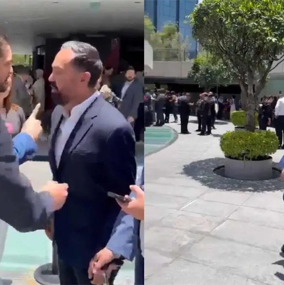 Arturo &Aacute;vila vs. Carlos Guti&eacute;rrez Mancilla: as&iacute; inici&oacute; pleito entre el morenista y el priista en el Patio del Federalismo | VIDEO